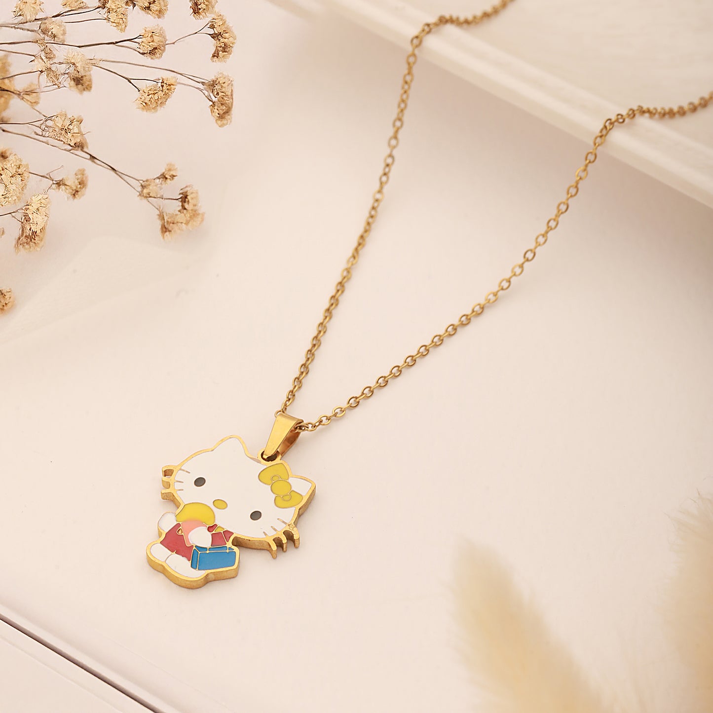 Pretty Kitty Chain Necklace - 18K Gold Plated