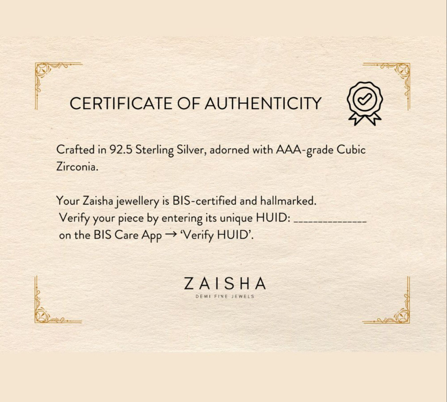 Luna Solitaire Necklace - 925 Sterling silver