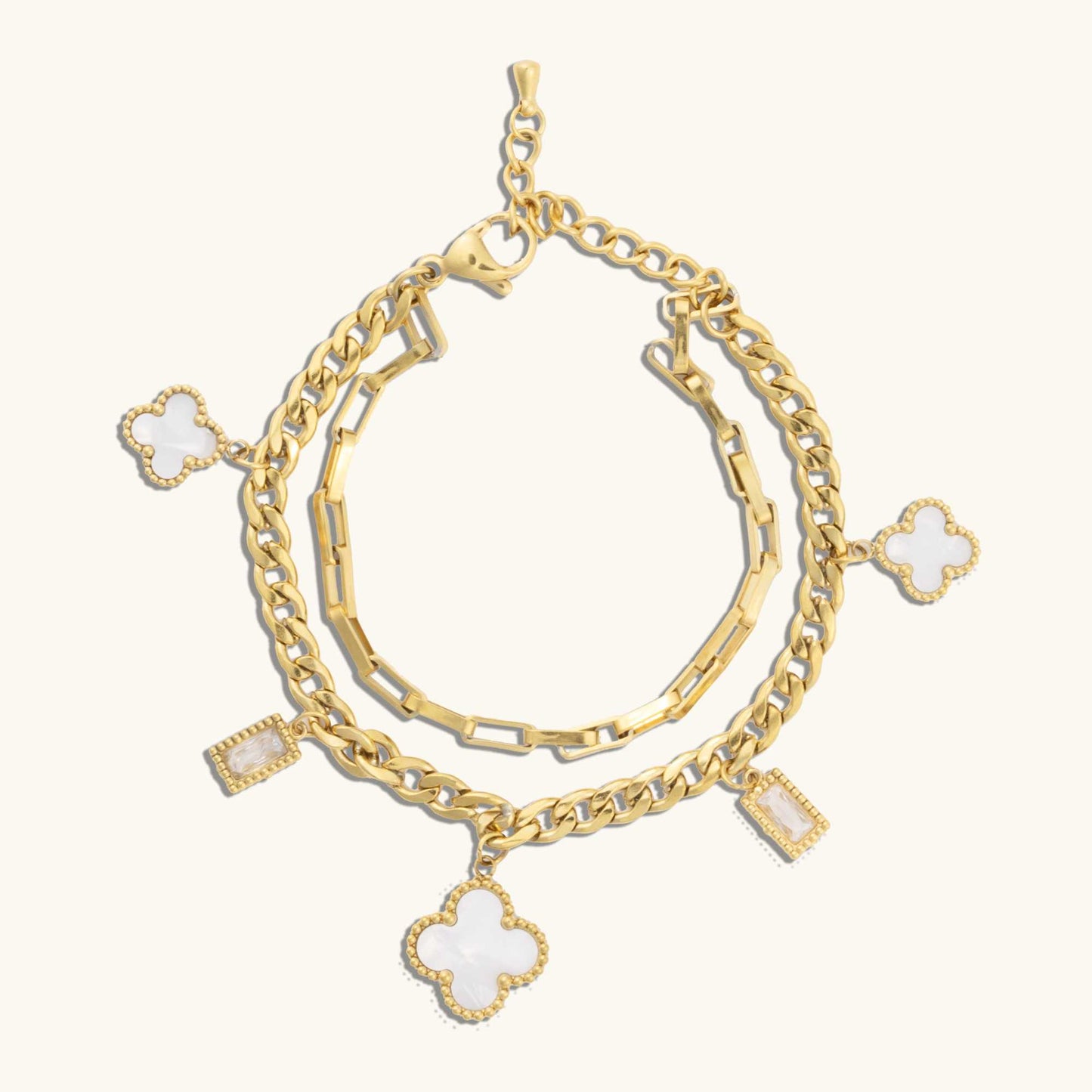 Shop Clover Crystal Dainty Bracelet