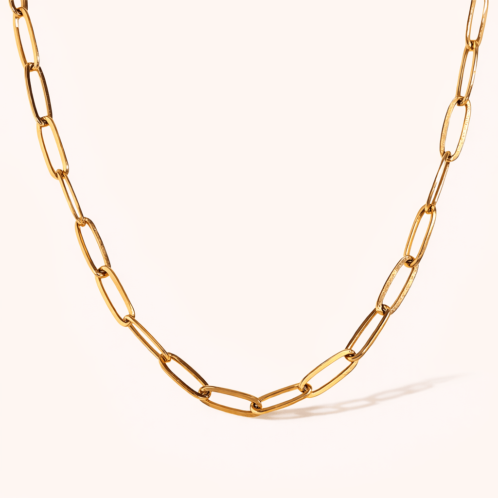 Paper Clip Chain - 18K Gold Plated Anti Tarnish jewellery