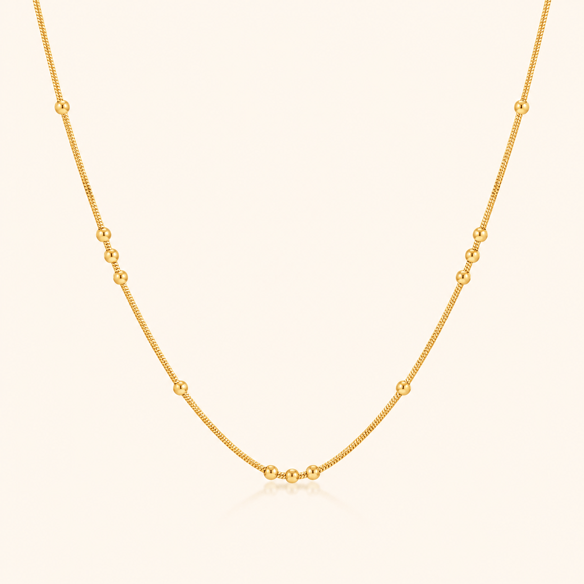 Vesper Bead Necklace - 18K Gold Plated Anti Tarnish jewellery