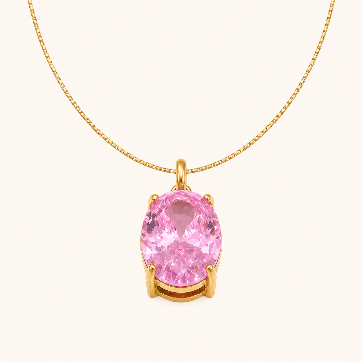 Blush Drop Pendant - 18K Gold Plated