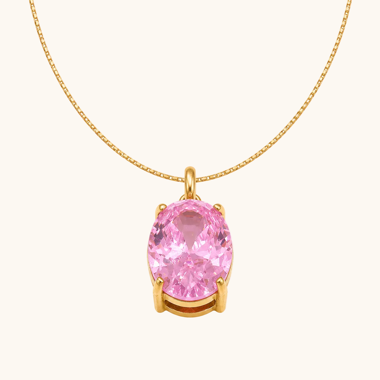 Blush Drop Pendant - 18K Gold Plated
