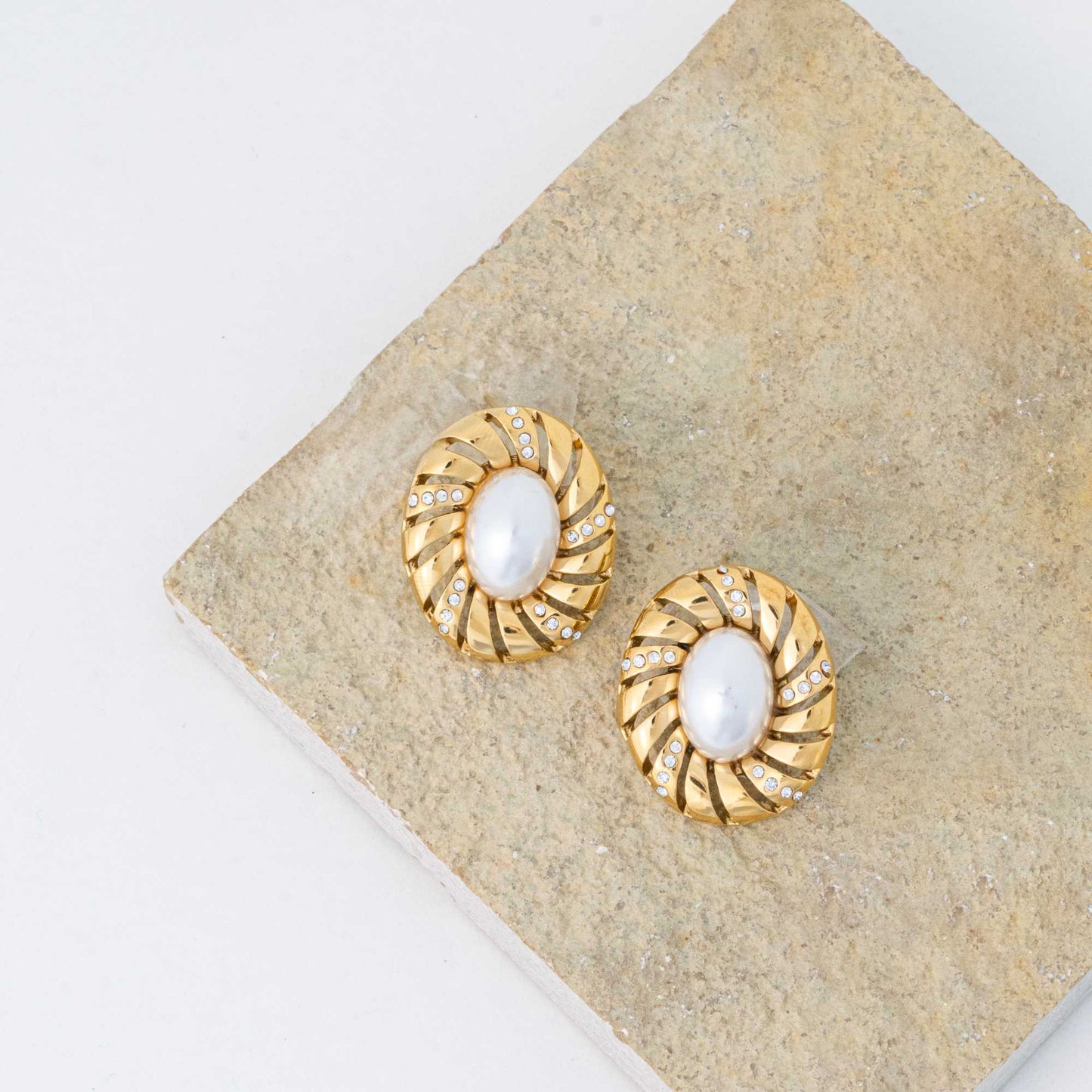 Buy Old Money Pearl Earrings - 18K Gold Plated online jewellery