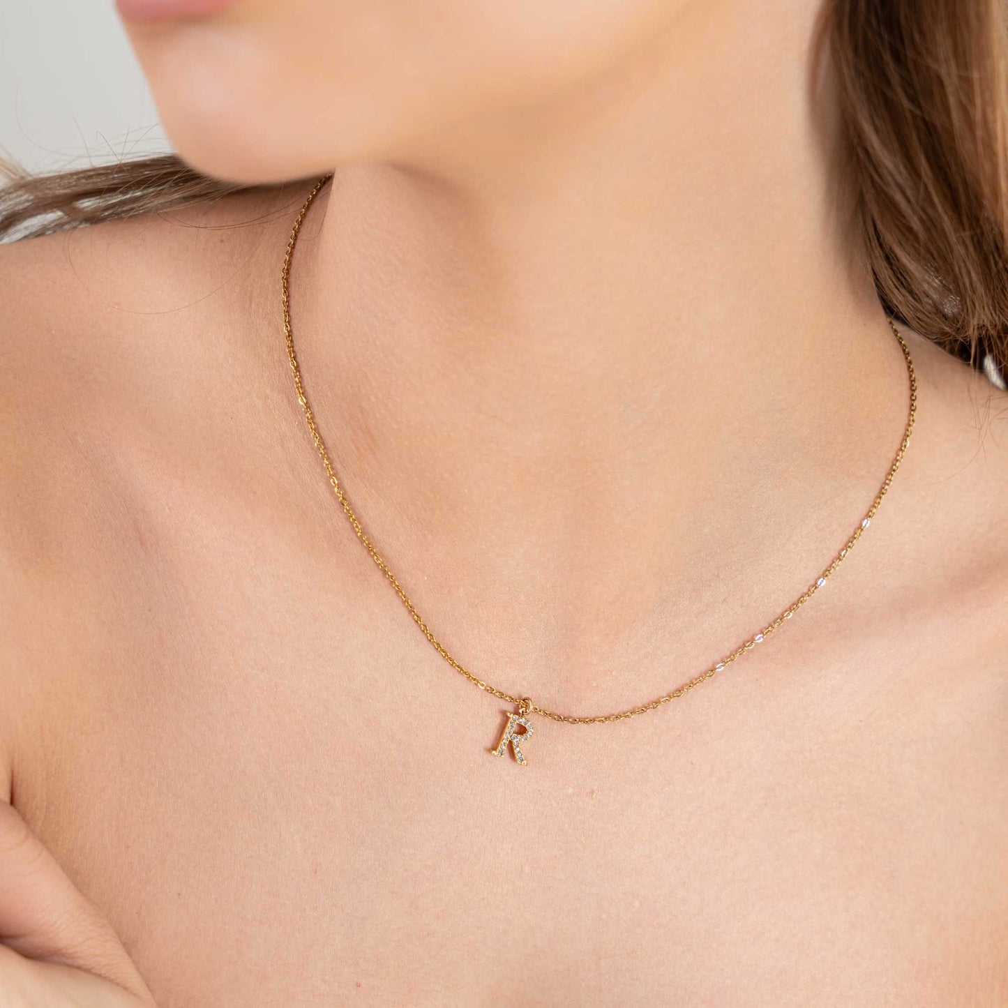 Dainty Initials Necklace - 18K Gold Plated