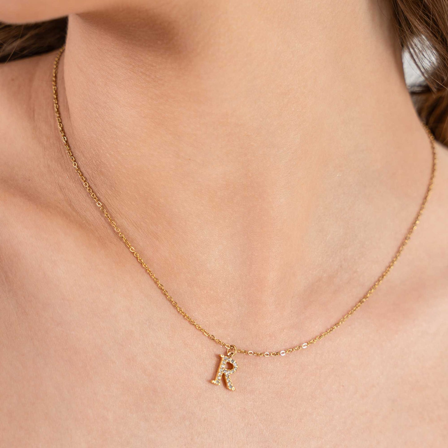 Dainty Initials Necklace - 18K Gold Plated