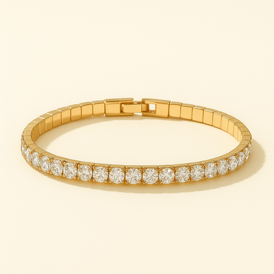 Pino Zirconia Tennis Bracelet - 18K Gold Plated