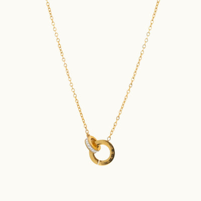 Interlocked Timeless Pendant Necklace - 18K Gold Plated