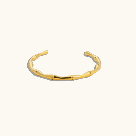 Sleek Cuff Bangle Bracelet - 18K Gold Plated