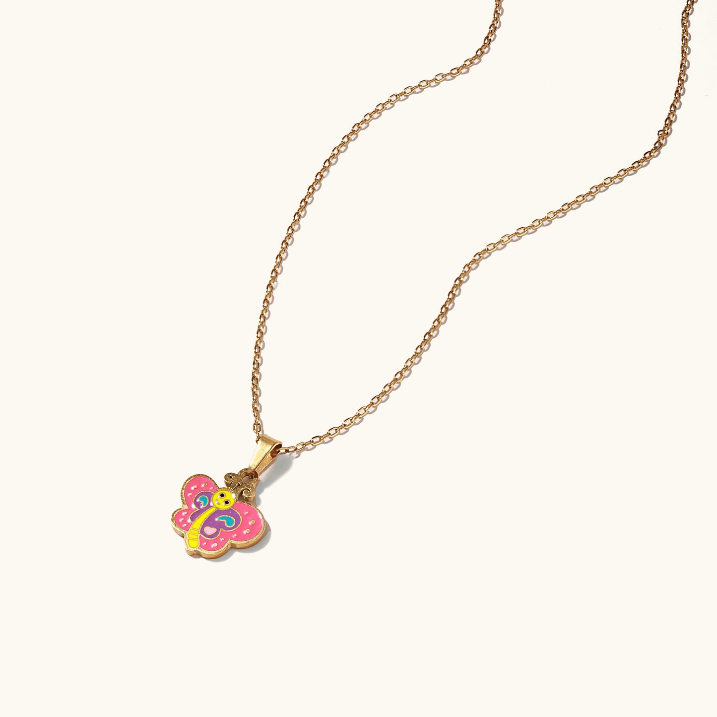 Butterfly Jewelry Set for Kids - 18K Gold Plated