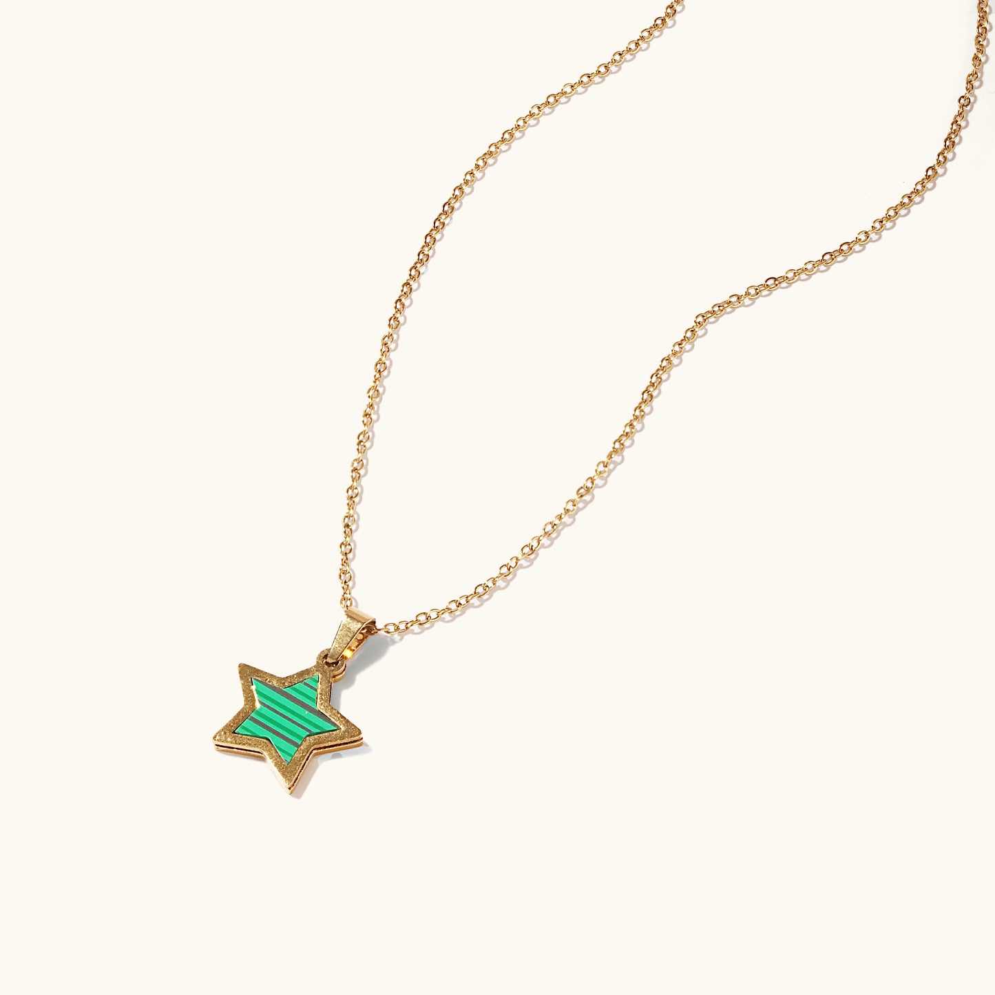 Green Star Jewelry Set for Kids - 18K Gold Plated