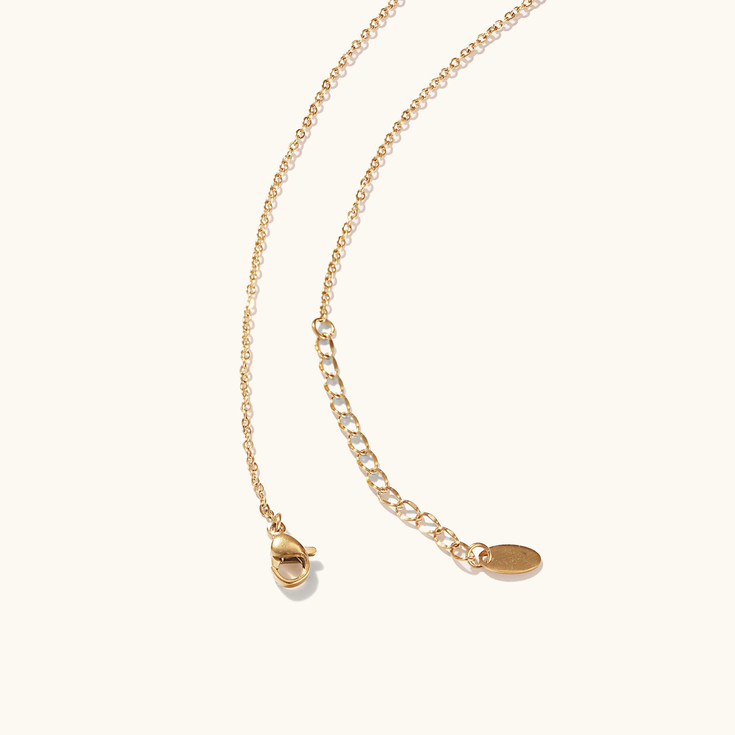 Pink Heart Stone Dainty Necklace - 18K Gold Plated