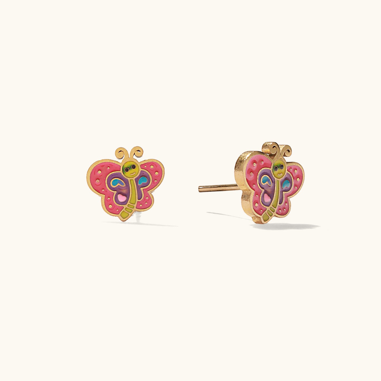 Butterfly Jewelry Set for Kids - 18K Gold Plated