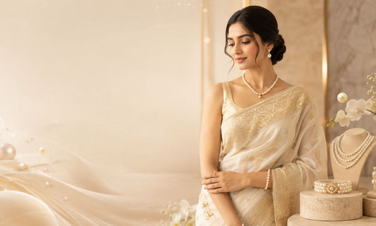 How to Style a Pearl Necklace with a Saree