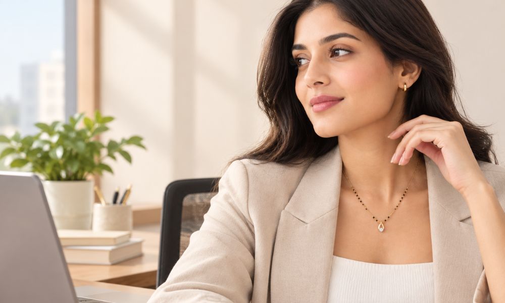 Modern Mangalsutra Designs for Office Wear