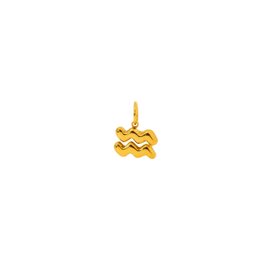 Aquarius Zodiac Charm – 18K Gold Plated