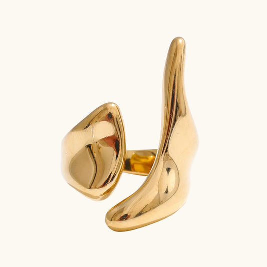 Flowline Ring - 18K Gold Plated (Adjustable)