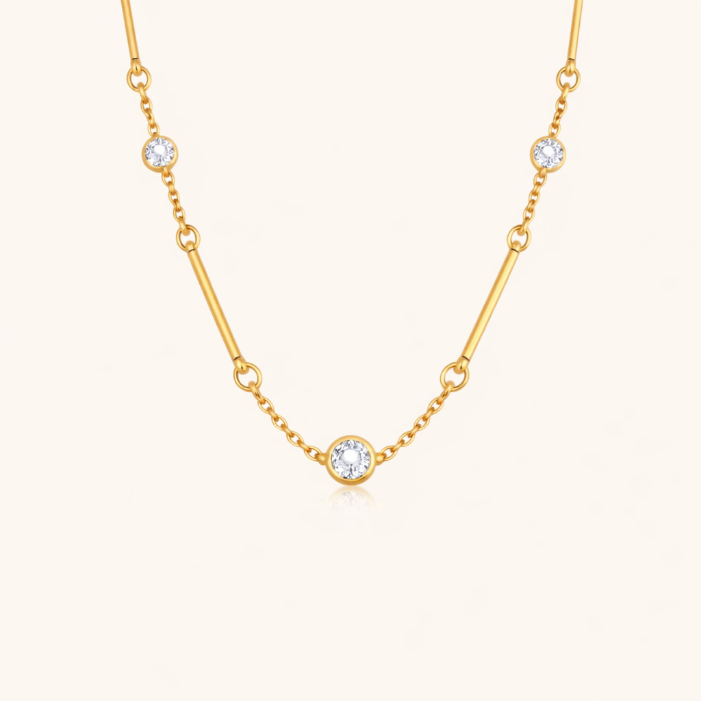 Spark Bar Necklace - 18K Gold Plated