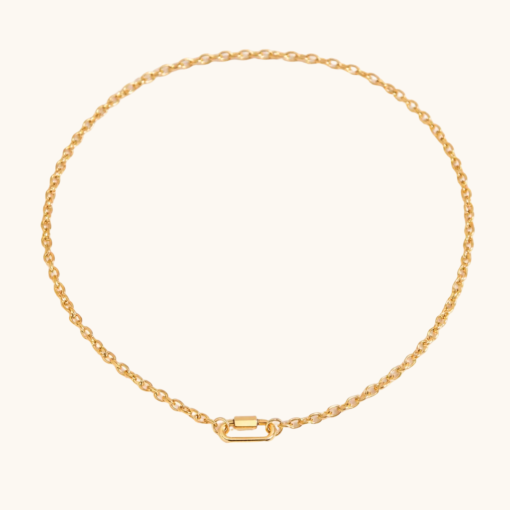 Lock Necklace - 18K Gold Plated