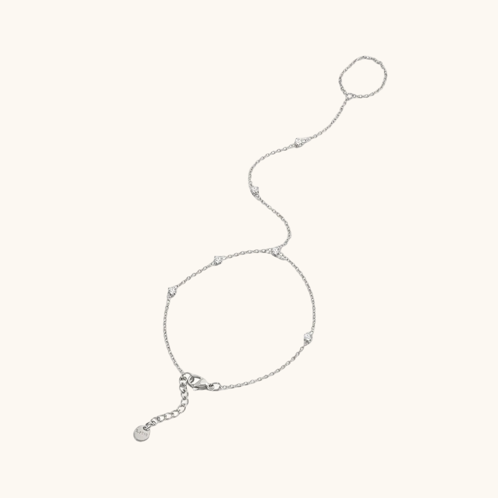 Lumi Line Hand Chain - Silver Plated