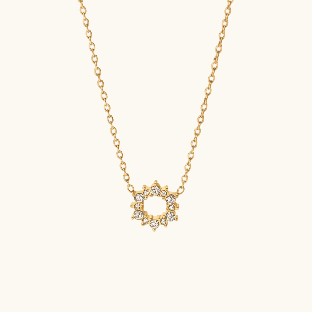 Halo Loop Necklace - 18K Gold Plated