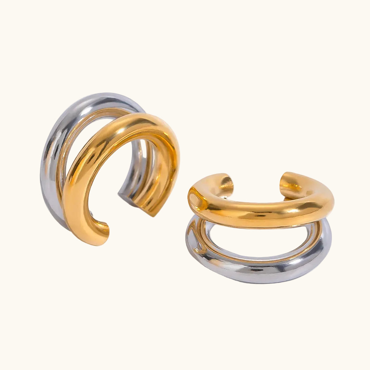 Stellar Stack Ear Cuff - 18K Gold Plated