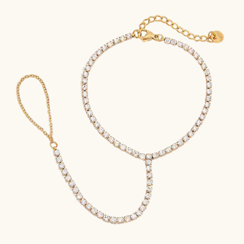 Spark Drape Hand Chain - 18K Gold Plated