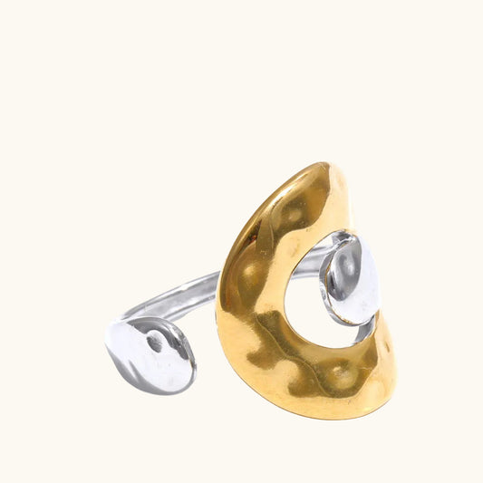 Sculpted Curve Ring - 18K Gold Plated (Adjustable)