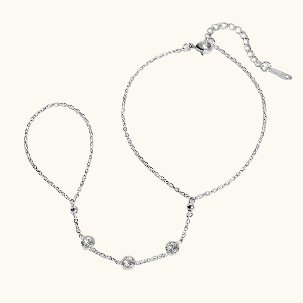 Lumi Line Hand Chain - Silver Plated