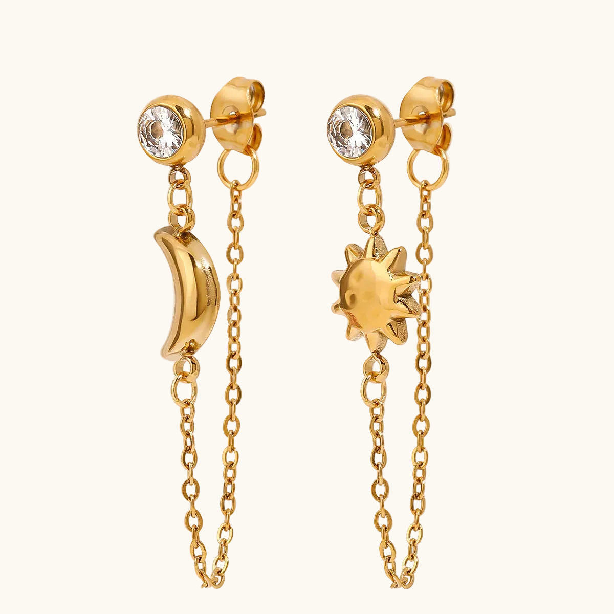 Starlit Chain Drops - 18K Gold Plated