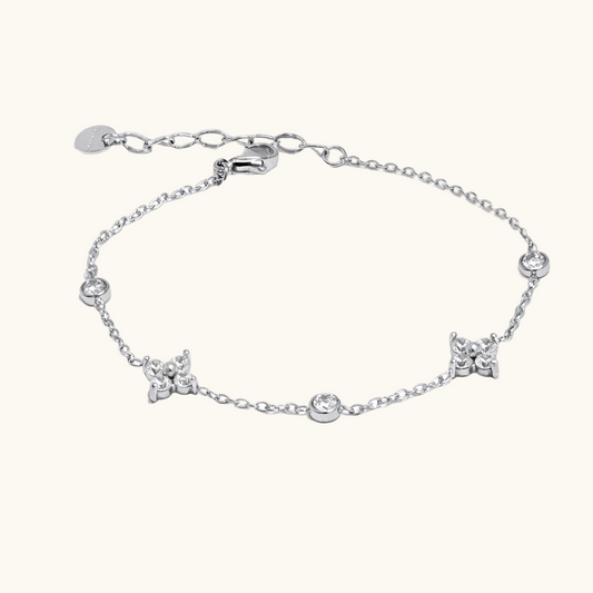 Duo Flutter Bracelet - Silver Plated