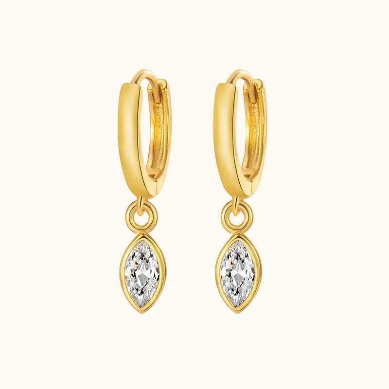 Petal Shine Hoop - 18K Gold Plated