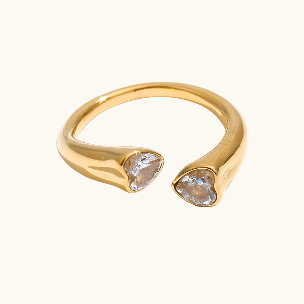 Teardrop Ring - 18K Gold Plated (Adjustable)