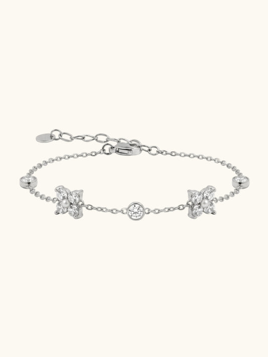 Duo Flutter Bracelet - Silver Plated