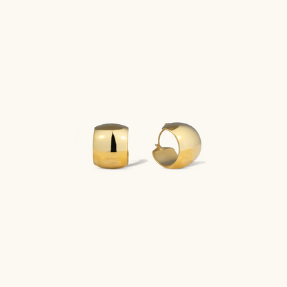 Mini Chunky Hoop Earrings - 18K Gold Plated