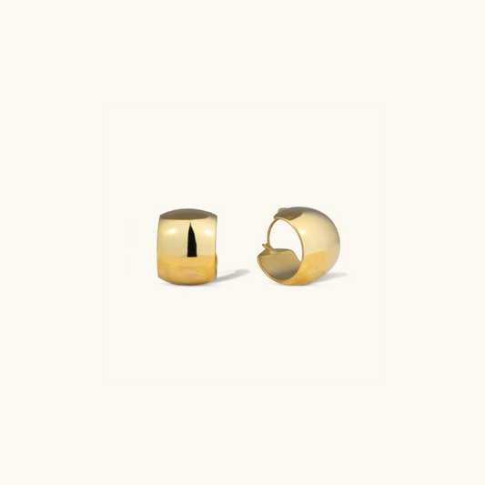 Mini Chunky Hoop Earrings - 18K Gold Plated