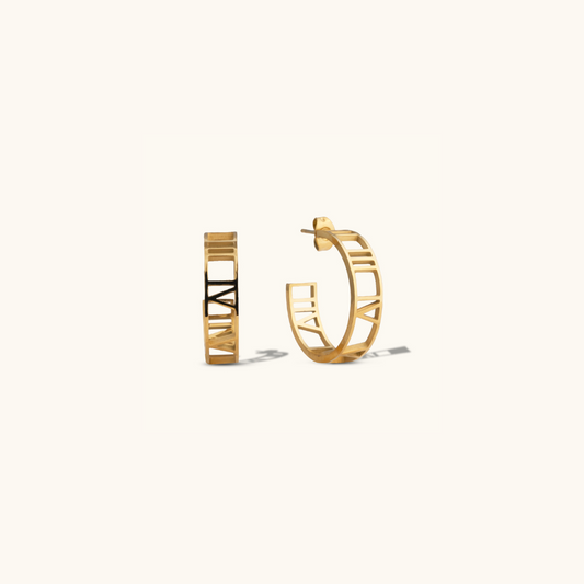 Hollow Hoops Earrings - 18K Gold Plated