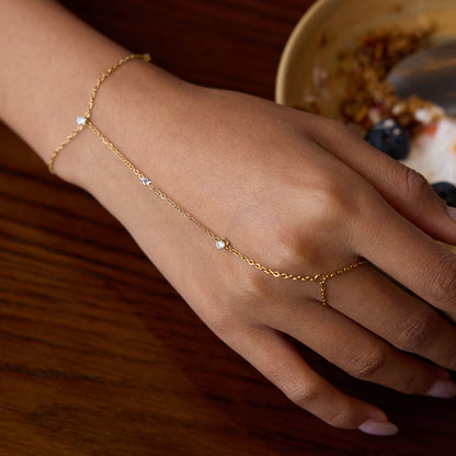 Lumi Line Hand Chain - 18K Gold Plated