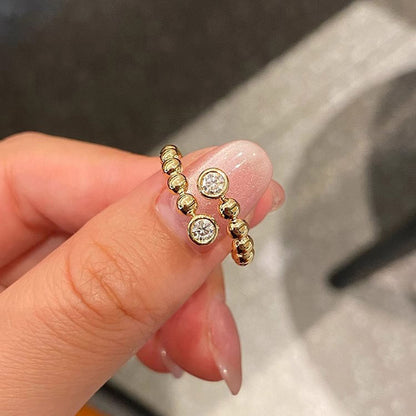 Beaded Ring - 18K Gold Plated (Adjustable)