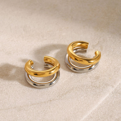 Stellar Stack Ear Cuff - 18K Gold Plated