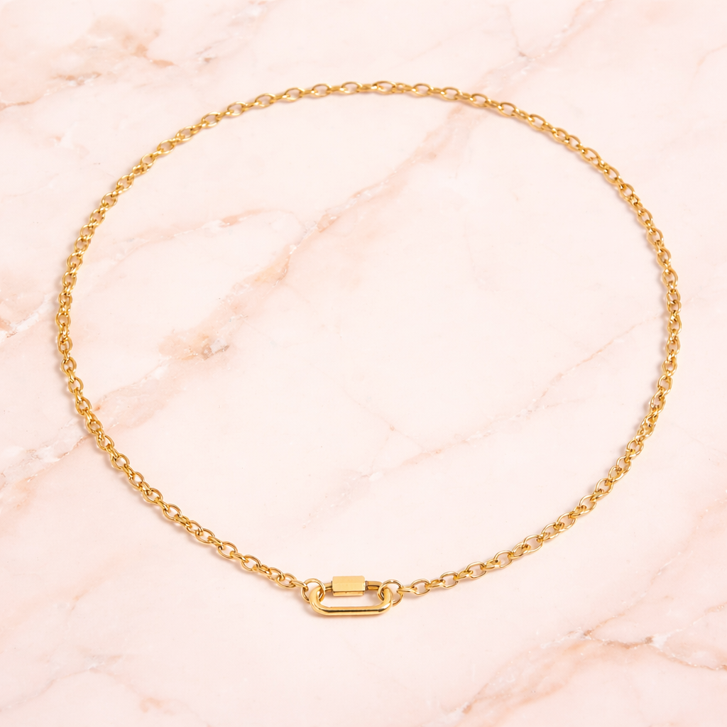 Lock Necklace - 18K Gold Plated