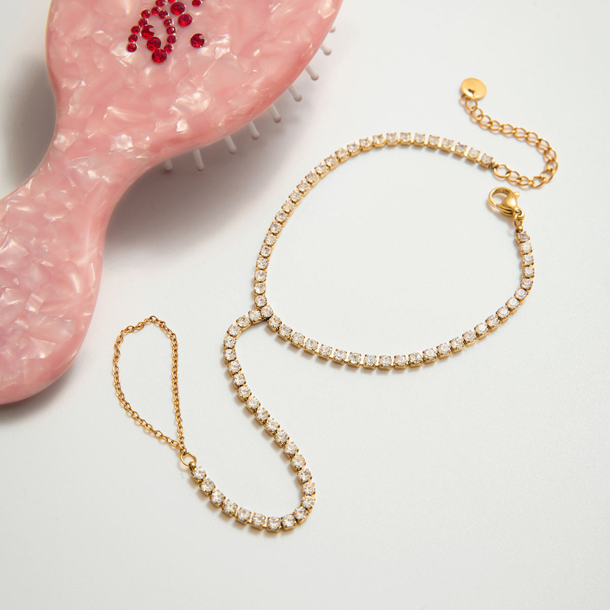 Spark Drape Hand Chain - 18K Gold Plated