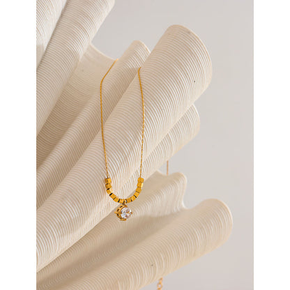 Solitaire Drift Necklace - 18K Gold Plated