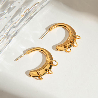 Triple Loop Hoops - 18K Gold Plated