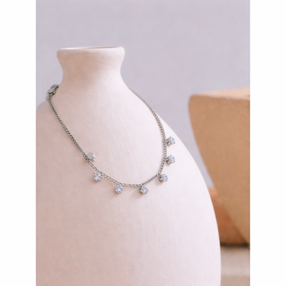 Seven Solitaires Bracelet - Silver Plated