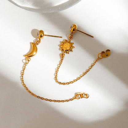 Starlit Chain Drops - 18K Gold Plated
