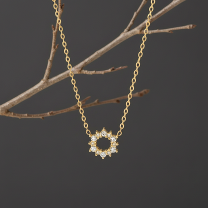 Halo Loop Necklace - 18K Gold Plated