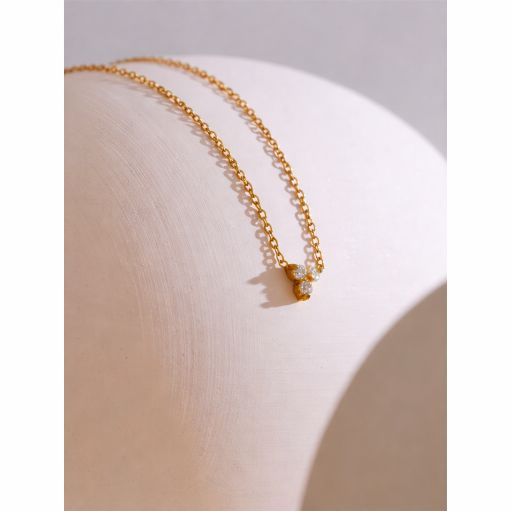 Trio Bloom Necklace - 18K Gold Plated