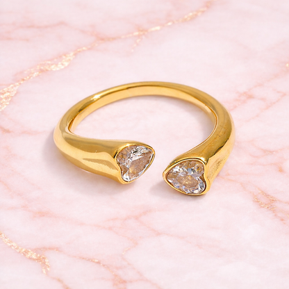 Teardrop Ring - 18K Gold Plated (Adjustable)