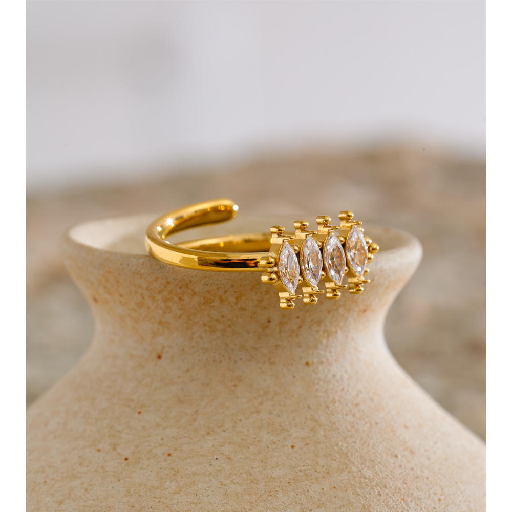 Four Grace Ring - 18K Gold Plated (Adjustable)